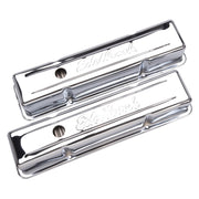Edelbrock Valve Cover Signature Series Chevrolet 1959-1986 262-400 CI V8 Tall Chrome Edelbrock Valve Covers