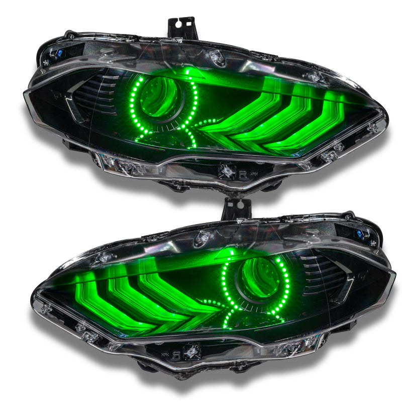 Oracle 18-21 Ford Mustang Dynamic DRL w/ Halo Kit & Sequential Turn Signal - ColorSHIFT ORACLE Lighting Headlights