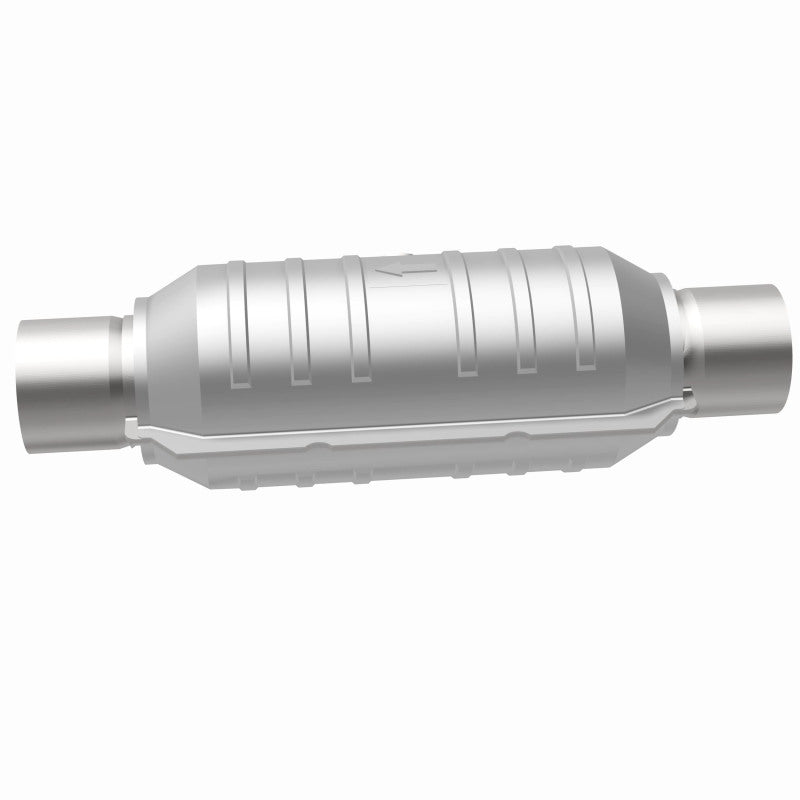 MagnaFlow Conv Univ 2.25in Inlet/Outlet Center/Center Round 11in Body L x 5.125in W x 15in Overall L Magnaflow Catalytic Converter Universal
