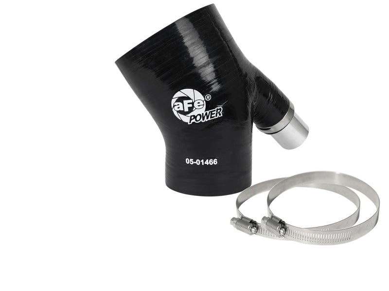 aFe MagnumFORCE Coupling Kit 3in ID x 2/14in x 35deg Elbow Reducing Coupler w. Vent - Black aFe Silicone Couplers & Hoses