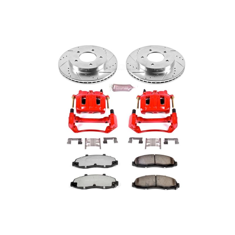 Power Stop 99-03 Ford F-150 Front Z36 Truck & Tow Brake Kit w/Calipers PowerStop Brake Kits - Performance D&S