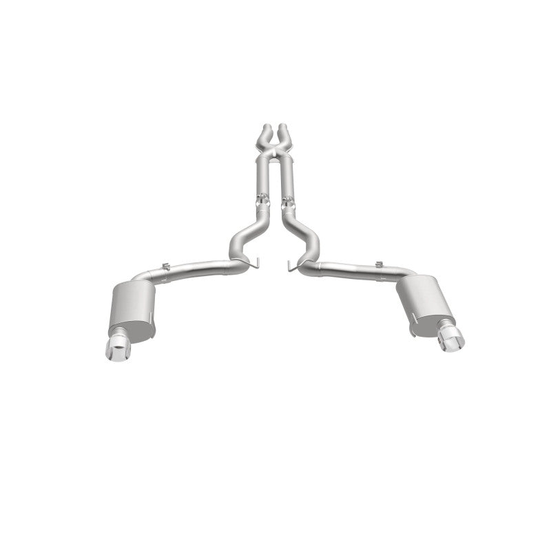 MagnaFlow Cat Back, SS, 3in, Street, Dual Split Polished 4.5in Tips 2015 Ford Mustang GT V8 5.0L Magnaflow Catback