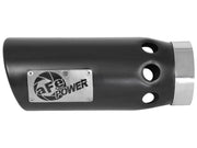 aFe Power Intercooled Tip Stainless Steel - Black 4in In x 5in Out x 12in L Clamp-On aFe Tips