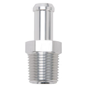 Edelbrock Hose End Straight 1/2In NPT to 1/2In Barb Clear Anodize Edelbrock Fittings