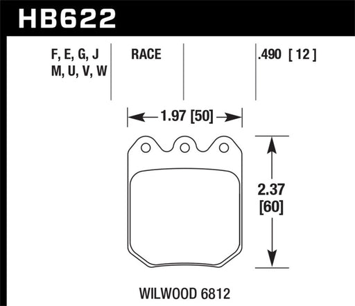 Hawk 13-15 BMW xDrive28i 2.0L / DTC-60 Race Rear Brake Pads Hawk Performance Brake Pads - Racing