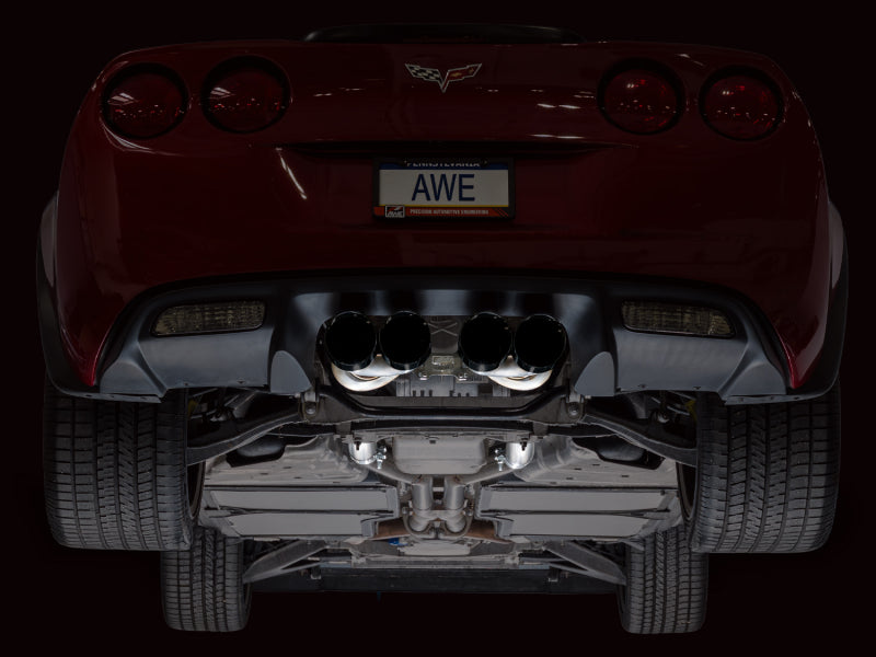 AWE Tuning 05-07 C6 Chevrolet Corvette 6.0L Touring Edition Axle-Back Exhaust w/ Diamond Black Tips AWE Tuning Axle Back