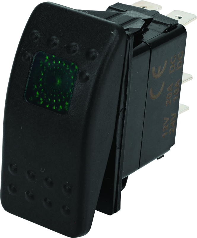 DragonFire Racing Lighted Switch On/Off Rocker Switch Green Lite DragonFire Racing Relays