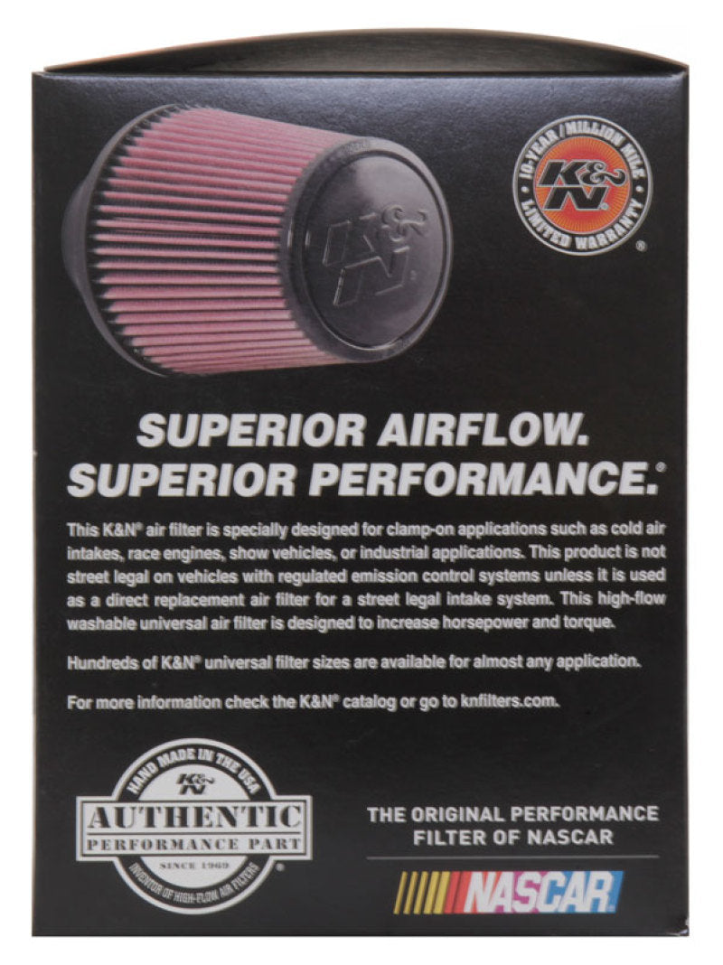 K&N Universal Air Filter (4in. Flange / 6in. Base OD / 4-5/8in. Top OD / 6in. Height) K&N Engineering Air Filters - Universal Fit