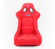 NRG FRP Bucket Seat ULTRA Edition - Large (Red Alcantara/Gold Glitter Back) NRG Race Seats