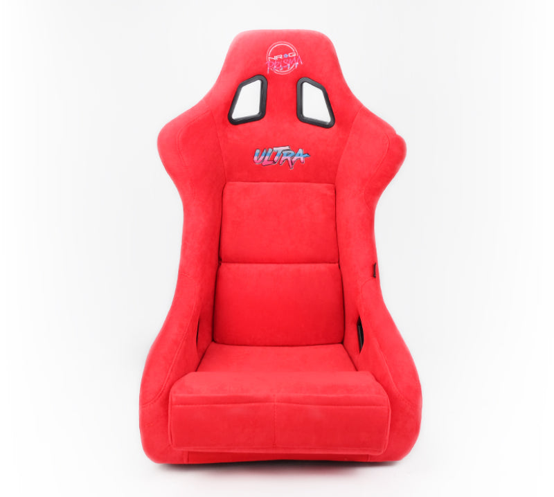 NRG FRP Bucket Seat ULTRA Edition - Large (Red Alcantara/Gold Glitter Back) NRG Race Seats