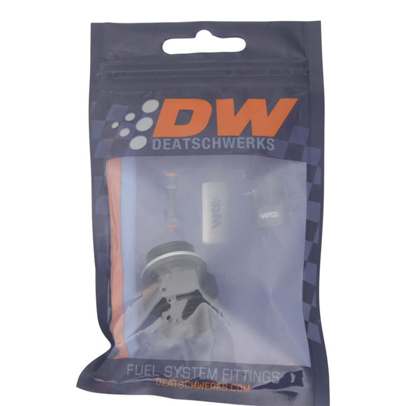 DeatschWerks 8AN ORB Male to M18 X 1.5 Metric Male (Incl O-Ring and Washer) - Anodized Matte Black DeatschWerks Fittings