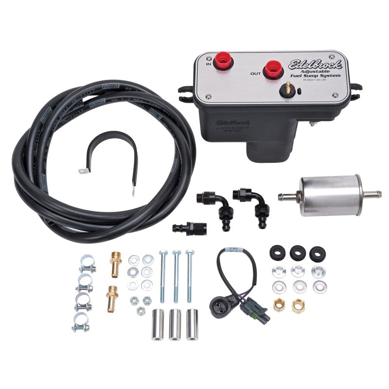 Edelbrock Fuel System Universal Fuel Sump Module Adjustable 255 LPH Edelbrock Fuel Tanks