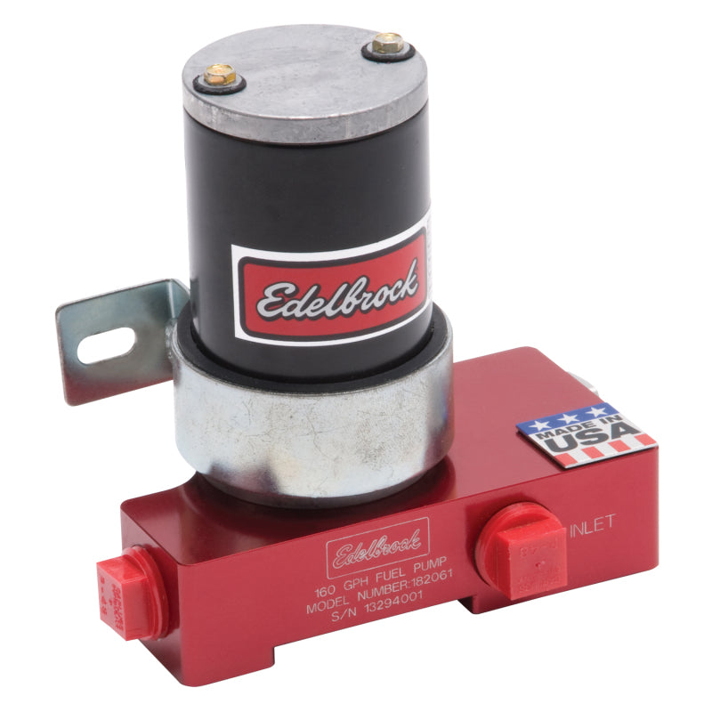 Edelbrock Fuel Pump Electric Quiet-Flo Carbureted 160GPH 1/2In In 1/2In Out 160 GPH Red Edelbrock Fuel Pumps