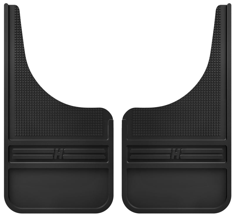 Husky Liners Universal 12in Wide Black Rubber Front Mud Flaps w/o Weight Husky Liners Mud Flaps