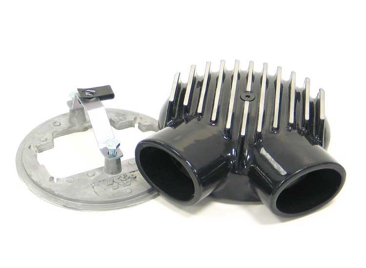 K&N Universal Plenum 6.875in L x 5.75in Outer Dia - Black - Weber DGV Carburetor K&N Engineering Air Intake Components