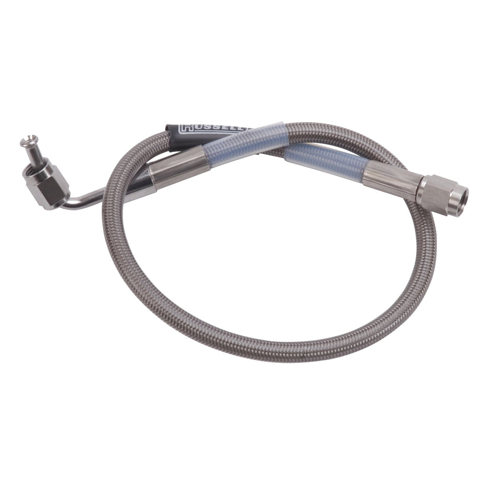 90 Degree X 3AN To Straight 3AN Competion Brake Hose - 30" Length