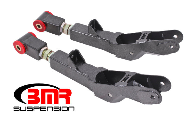 BMR 10-15 5th Gen Camaro Rear Lower Control Arms On-Car Adj. (Polyurethane) - Black Hammertone BMR Suspension Control Arms