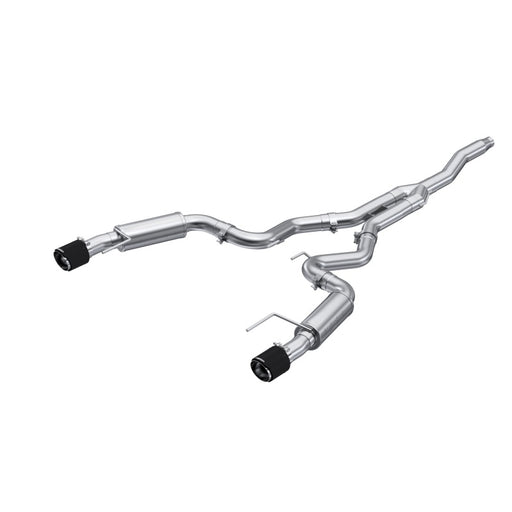 MBRP 19-22 Ford Mustang 2.3 EcoBoost 3in Cat-Back Dual Split Rear w/4.5in Carbon Fiber Tips (Race) MBRP Catback