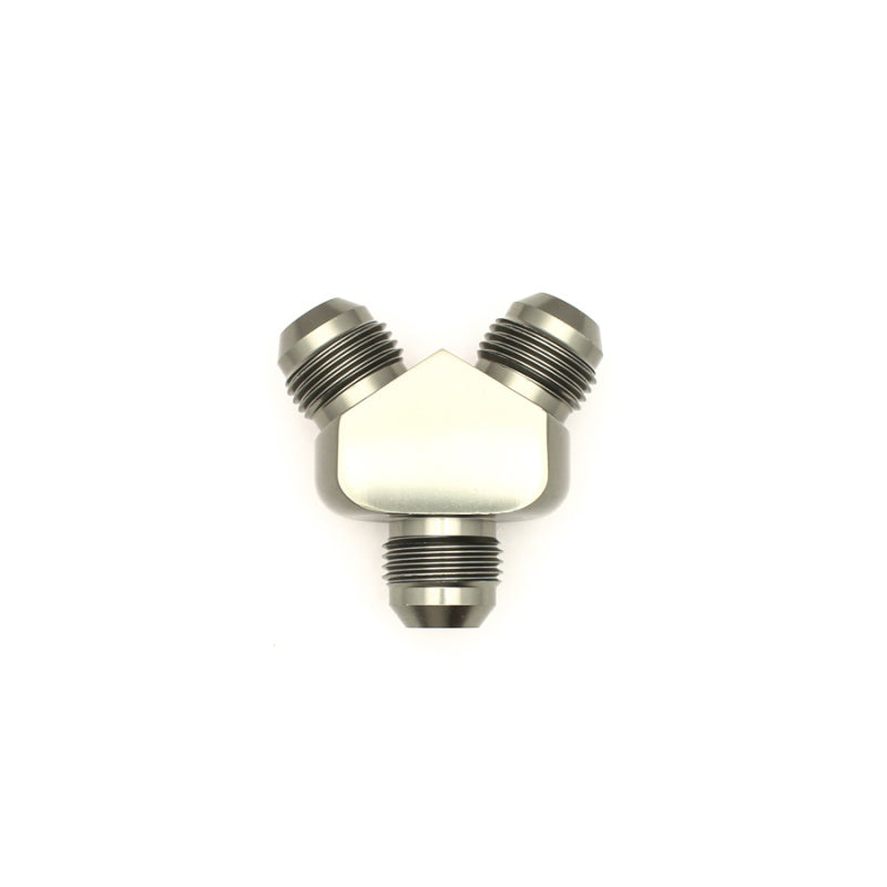 DeatschWerks 8AN Male Flare + 8AN Male Flare To 8AN Male Flare Y-Block Fitting DeatschWerks Distribution Blocks