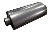 Kooks 3in Oval Center/Center Muffler 18in Long Body Polished Stainless Steel Kooks Headers Muffler