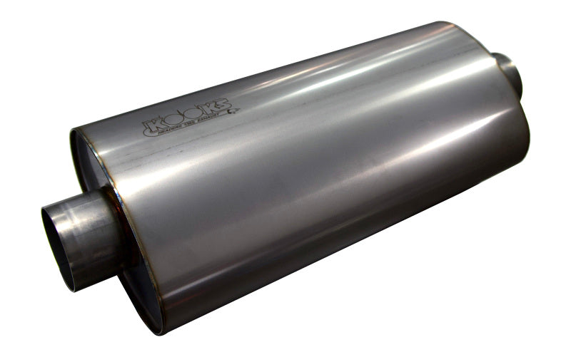 Kooks 3in Oval Center/Center Muffler 18in Long Body Polished Stainless Steel Kooks Headers Muffler