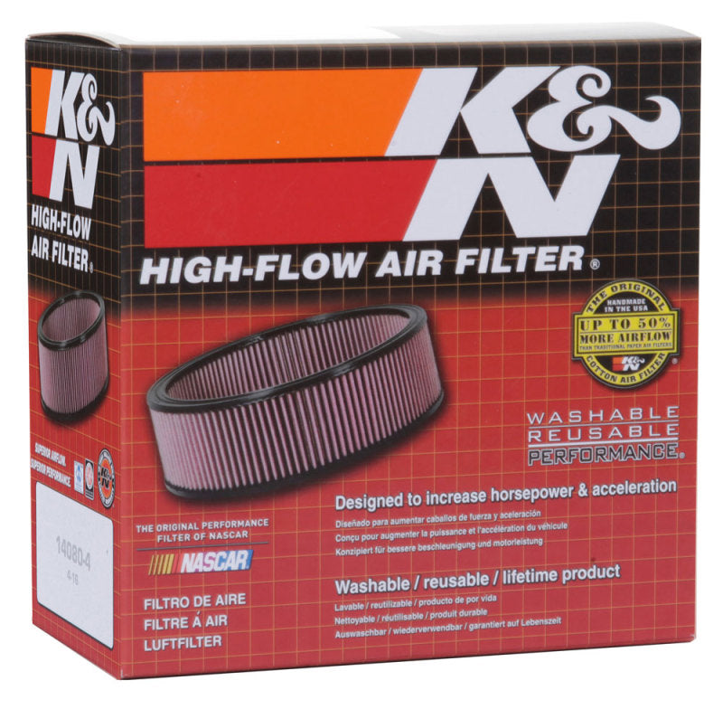 K&N Custom Racing Assembly - Round Tapered - Red 1.375in Neck Flange - 2.25in Over Height K&N Engineering Carburetor Air Cleaners