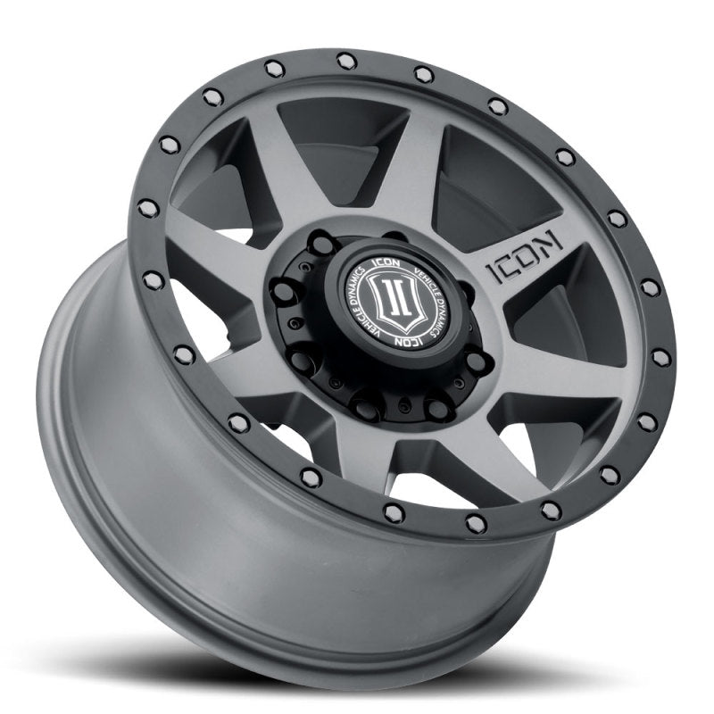 ICON Rebound HD 18x9 8x170 6mm Offset 5.25in BS 125mm Bore Titanium Wheel ICON Wheels - Cast