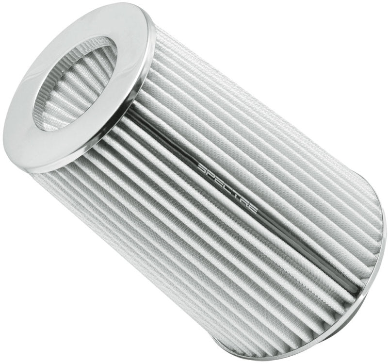 Spectre Adjustable Conical Air Filter 9-1/2in. Tall (Fits 3in. / 3-1/2in. / 4in. Tubes) - White Spectre Air Filters - Universal Fit