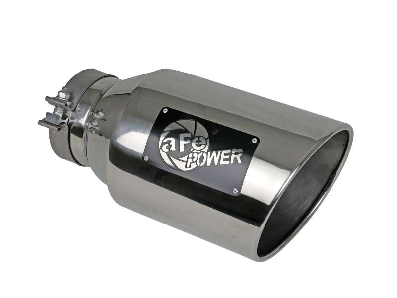 aFe Power Universal 5in Inlet 8in Outlet MACH Force-XP Clamp-On Exhaust Tip - Polished aFe Tips