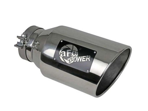 aFe Power Universal 5in Inlet 8in Outlet MACH Force-XP Clamp-On Exhaust Tip - Polished aFe Tips