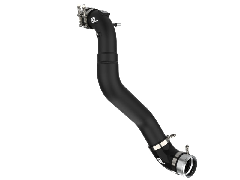 aFe 21+ Ford F-150 V6-3.5L (tt) BladeRunner 3in to 3.5in Aluminum Cold Charge Pipe Black aFe Intercoolers