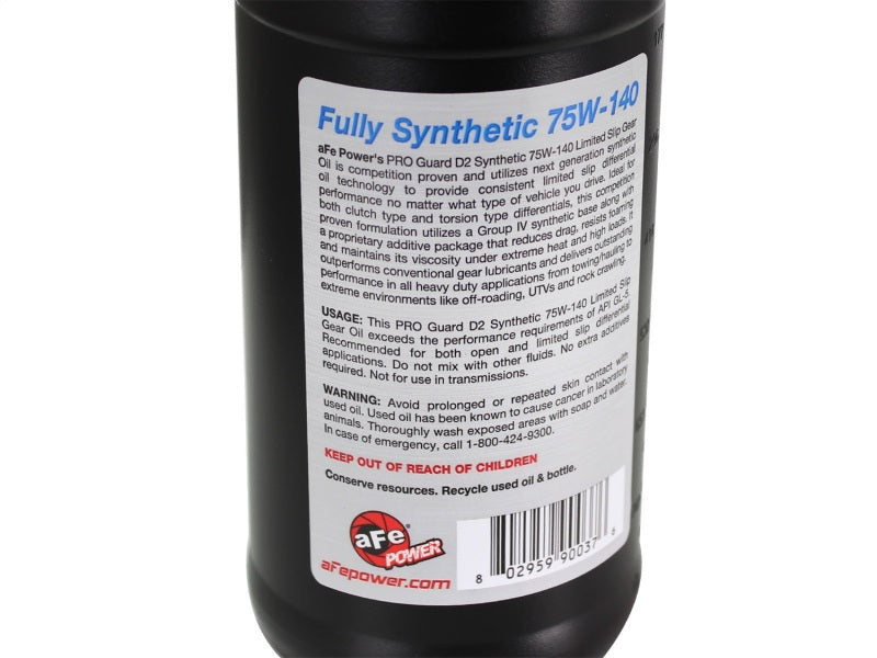 aFe Pro Guard D2 Synthetic Gear Oil, 75W140 1 Quart aFe Gear Oils