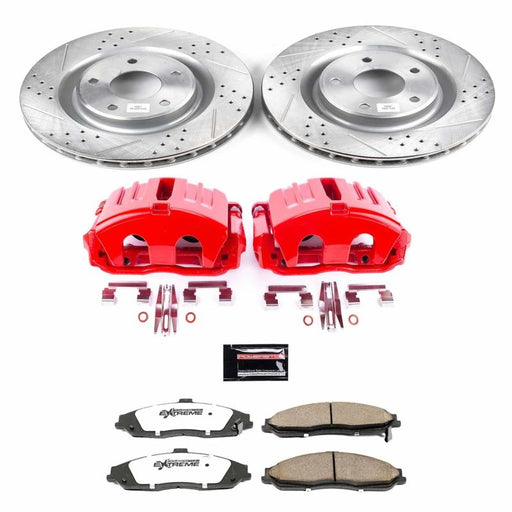 Power Stop 05-13 Chevrolet Corvette Front Z26 Street Warrior Brake Kit w/Calipers PowerStop Brake Kits - Performance D&S