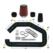 Airaid U-Build-It - Universal 3.5in Master Kit I w/700-452 (6in) Filter Airaid Air Intake Components
