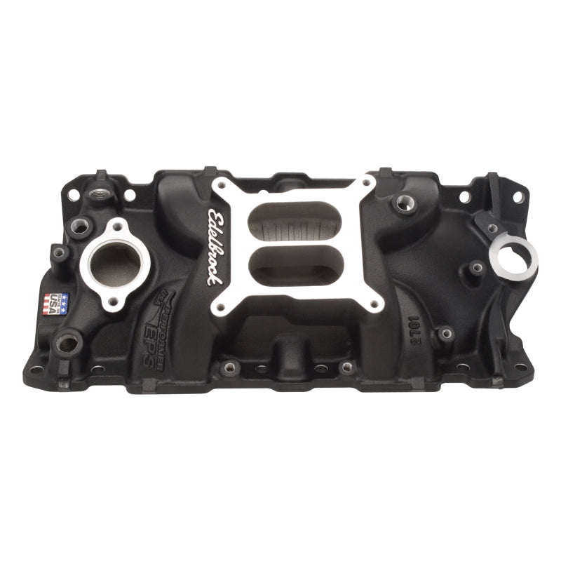 Edelbrock Manifold SBC Performer Eps Intake Black Edelbrock Intake Manifolds