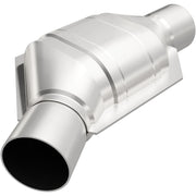 MagnaFlow Universal Catalytic Converter 2in Inlet/Outlet Angled Offset/Center Oval (California) Magnaflow Catalytic Converter Universal