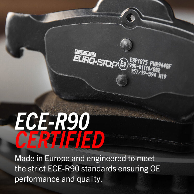 Power Stop 07-17 Volkswagen Touareg Euro-Stop ECE-R90 Front Brake Pads PowerStop Brake Pads - OE