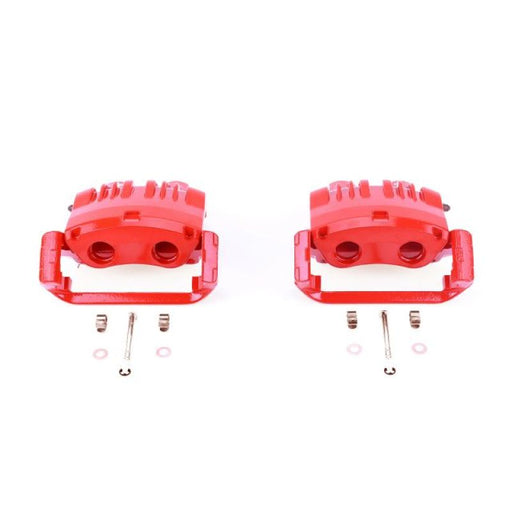 Power Stop 99-01 Ford Mustang Front Red Calipers w/Brackets - Pair PowerStop Brake Calipers - Perf