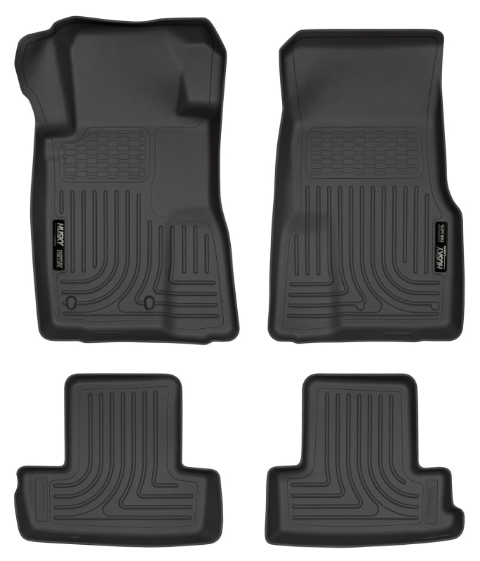 Husky Liners 10-12 Ford Mustang WeatherBeater Combo Black Floor Liners Husky Liners Floor Mats - Rubber