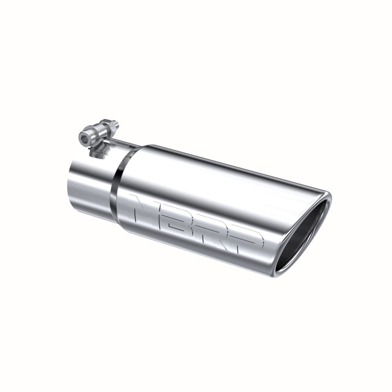 MBRP Universal Tip 3in O.D. Angled Rolled End 3 inlet 10 length MBRP Steel Tubing