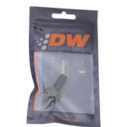 DeatschWerks 6AN ORB Male to 3/8in Male Triple Barb Fitting (Incl O-Ring) - Anodized Matte Black DeatschWerks Fittings