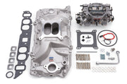 Edelbrock Manifold And Carb Kit Performer RPM Big Block Chevrolet Oval Port Natural Finish Edelbrock Intake Manifolds