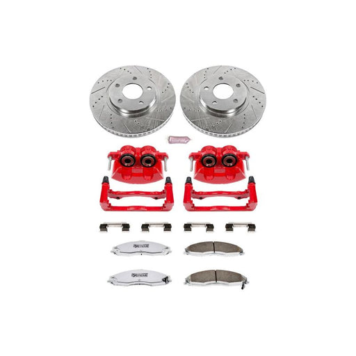 Power Stop 98-02 Chevrolet Camaro Front Z26 Street Warrior Brake Kit w/Calipers PowerStop Brake Kits - Performance D&S