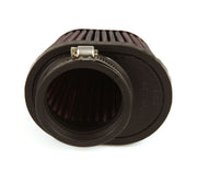 K&N Uni Chrome Oval Tapered Filter 2.125in FlgID x 4inB OL x 3inB OW x 3inT OL x 2inT OW x 2.75in H K&N Engineering Air Filters - Universal Fit