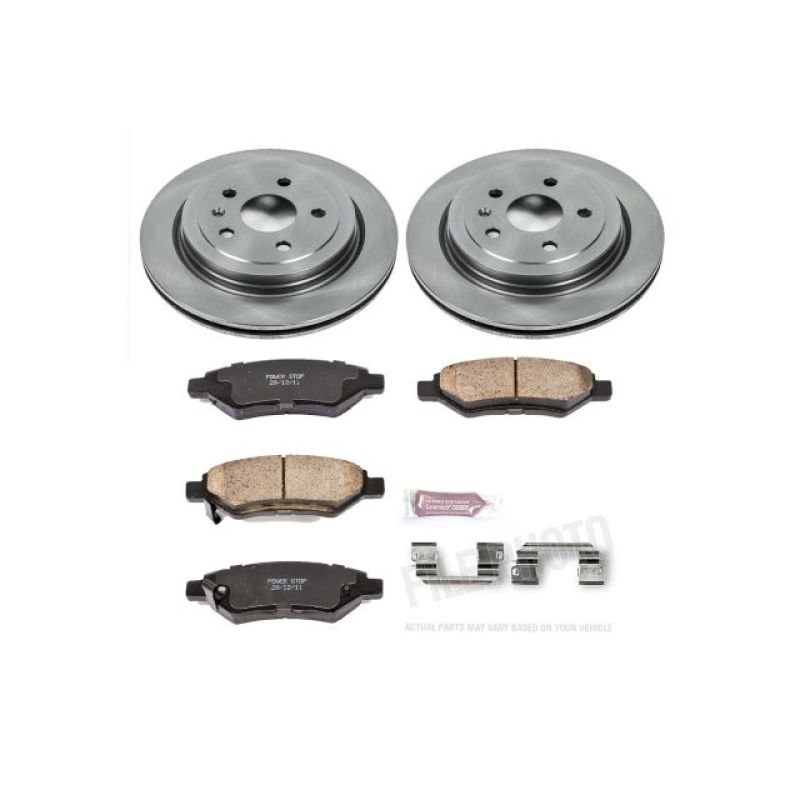 Power Stop 08-14 Cadillac CTS Rear Autospecialty Brake Kit PowerStop Brake Kits - OE