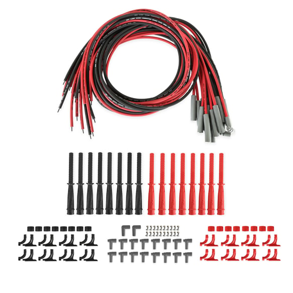 Dual Plug Hemi Wire Set, Red and Black Super Conductor 8.5mm 31559 MSD Autoparts