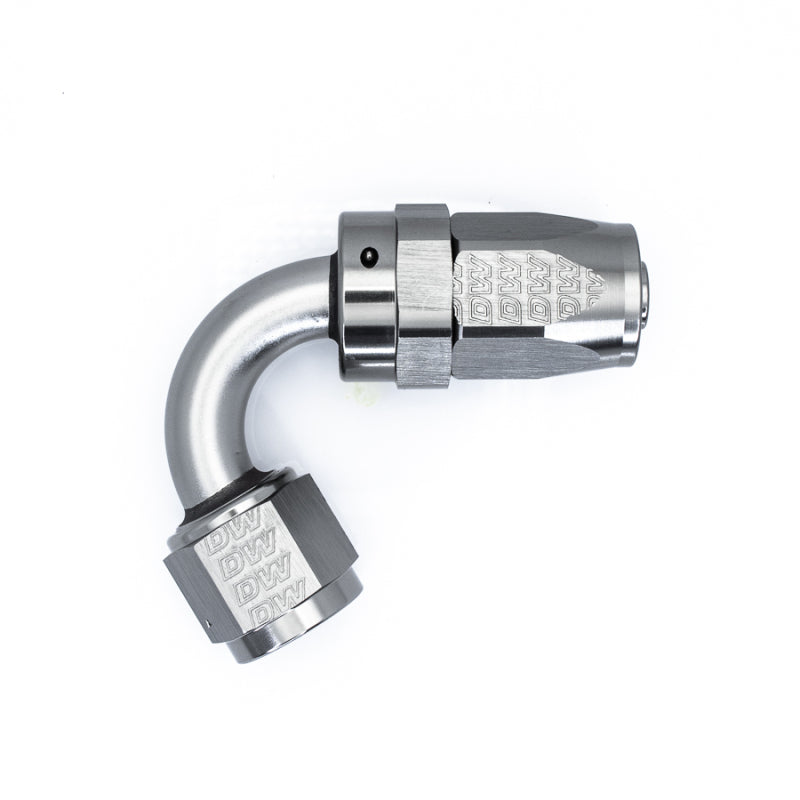 DeatschWerks 8AN Female Swivel 120-Degree Hose End CPE - Anodized Titanium DeatschWerks Fittings
