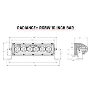 Rigid Industries Radiance+ 10in. RGBW Light Bar Rigid Industries Light Bars & Cubes