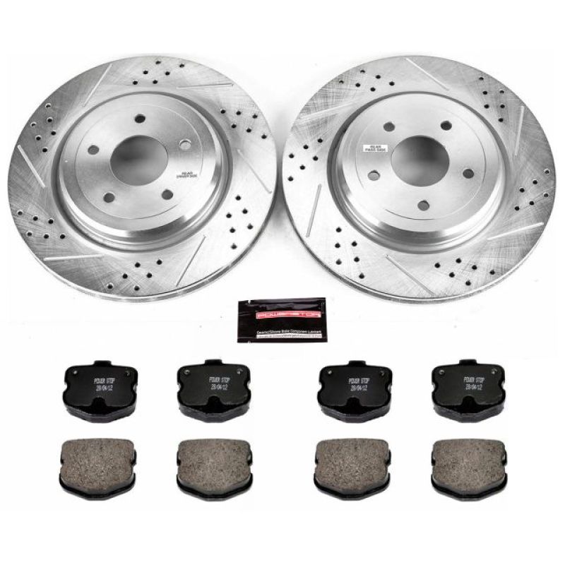 Power Stop 06-13 Chevrolet Corvette Rear Z23 Evolution Sport Brake Kit PowerStop Brake Kits - Performance D&S