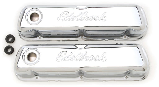 Edelbrock Valve Cover Signature Series Ford 260-289-302-351W CI V8 Chrome Edelbrock Valve Covers
